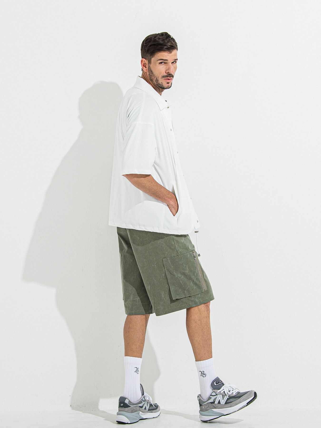 【予約品 】DAVID CARGO HALF PANTS / デヴィッドカーゴハーフパンツ / ヴィンテージカーキ
