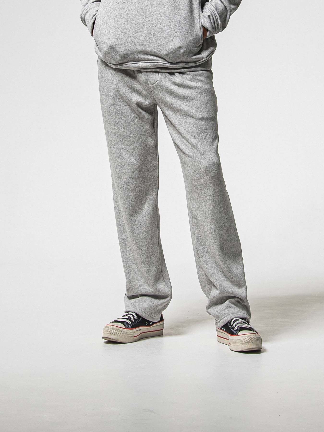 【予約品 8月31日(日) 締切】 VELOURS FLEECE WIDE TUCK PANTS / ベロアフリース ワイドタックパンツ / グレー