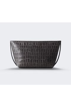 クラッチ ポーチ Tint Embossing Leather / Pale Black 【aniary】