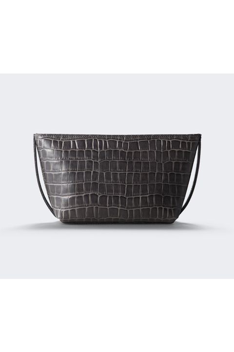 クラッチ ポーチ Tint Embossing Leather / Pale Black 【aniary】