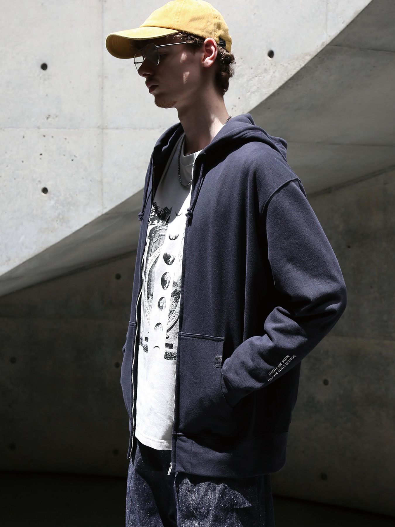 【予約品】UND PARKA / ジップスウェットパーカー / ディープネイビー【QUOLT】