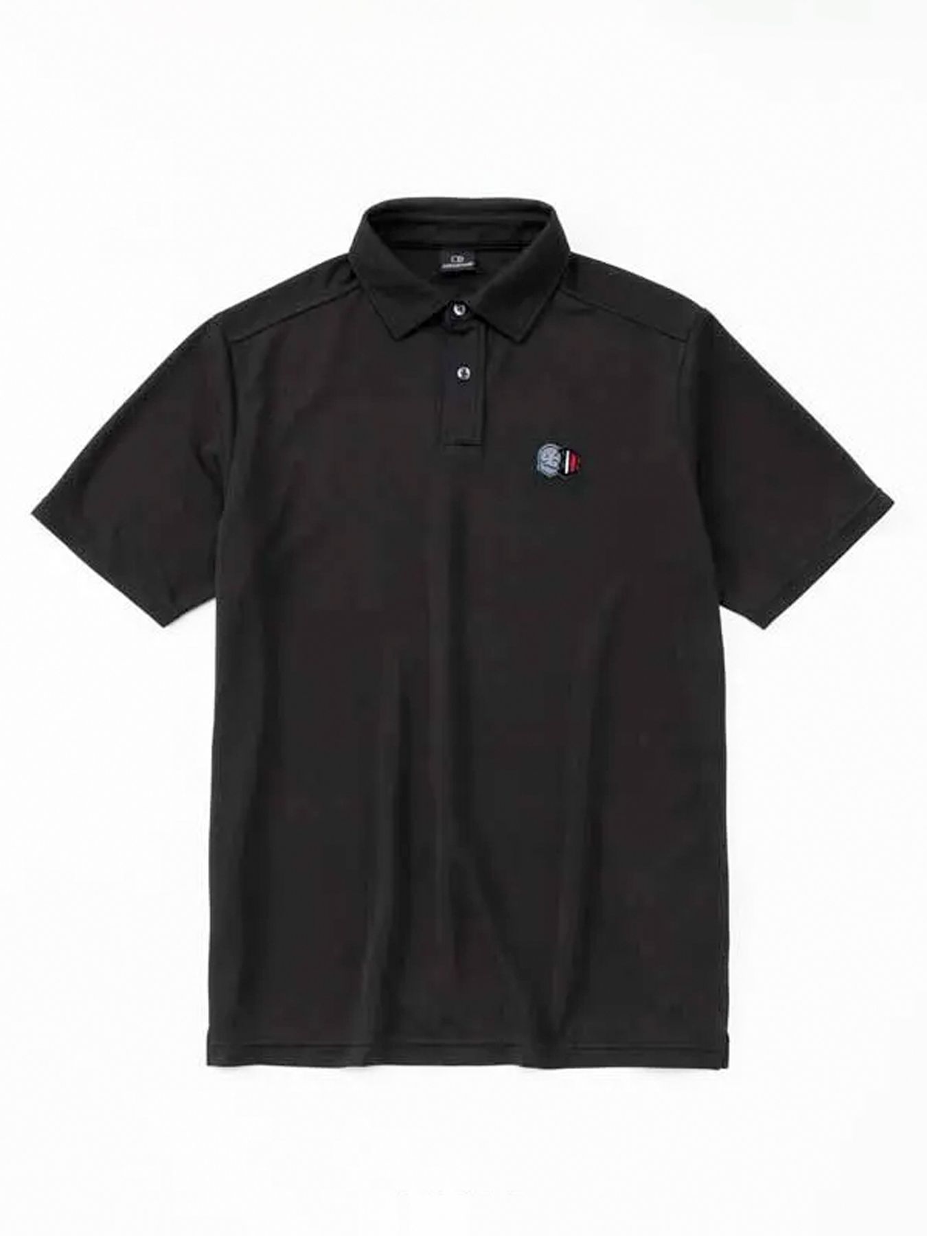 WAVE JQ BACK PRINT POLO / ウェーブ ジャガードバックプリント ポロシャツ / ブラック【SY32 by SWEET YEARS GOLF】