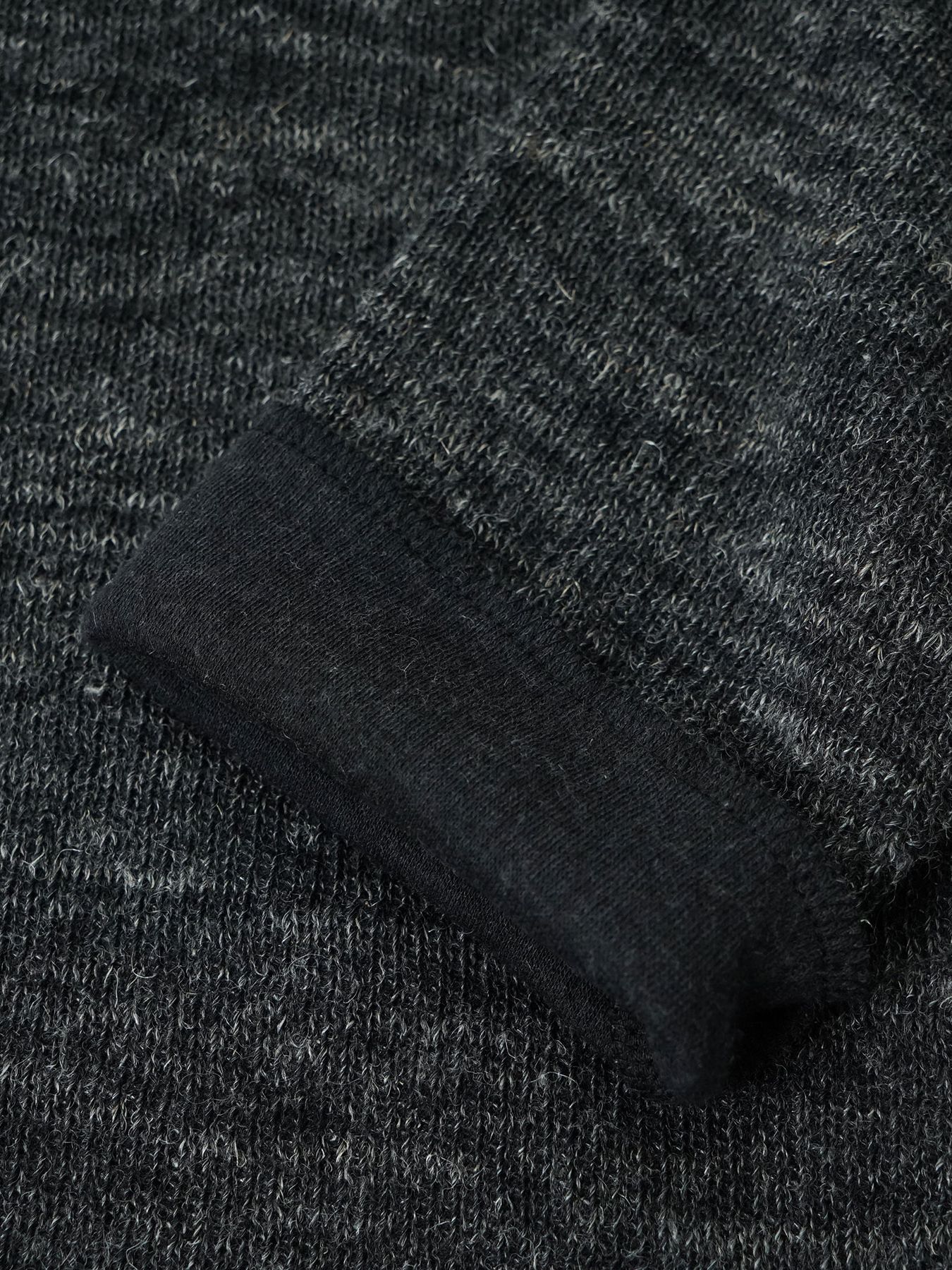 【予約品 】ROLLSLEEVE / ロングスリーブ Tシャツ / 杢ブラック
