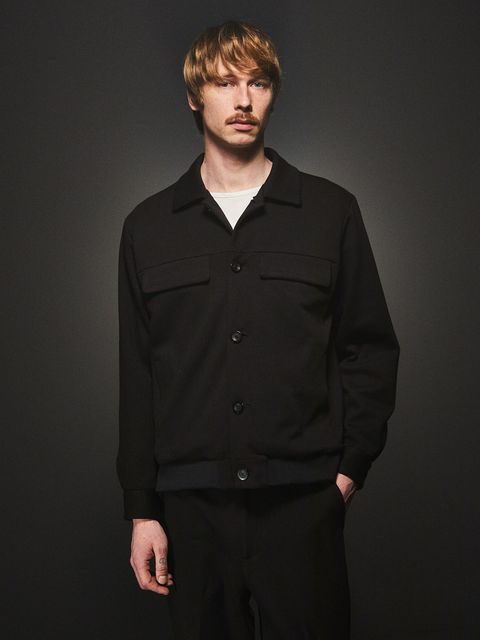 【予約品 4月6日(月) 締切】Technical Double Jersey Ponte Rib Blouson / 高機能ダブルジャージ ポンチ リブ ブルゾン / ブラック《∀ ターンエー》