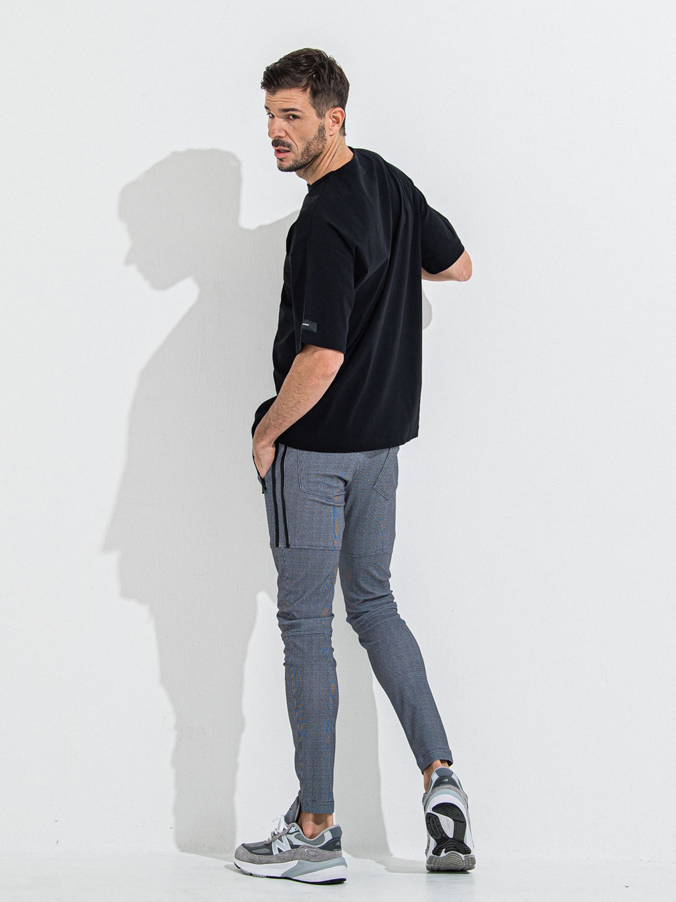 【予約品 】NYLON OVER T /  ナイロンオーバーサイズTシャツ / ブラック