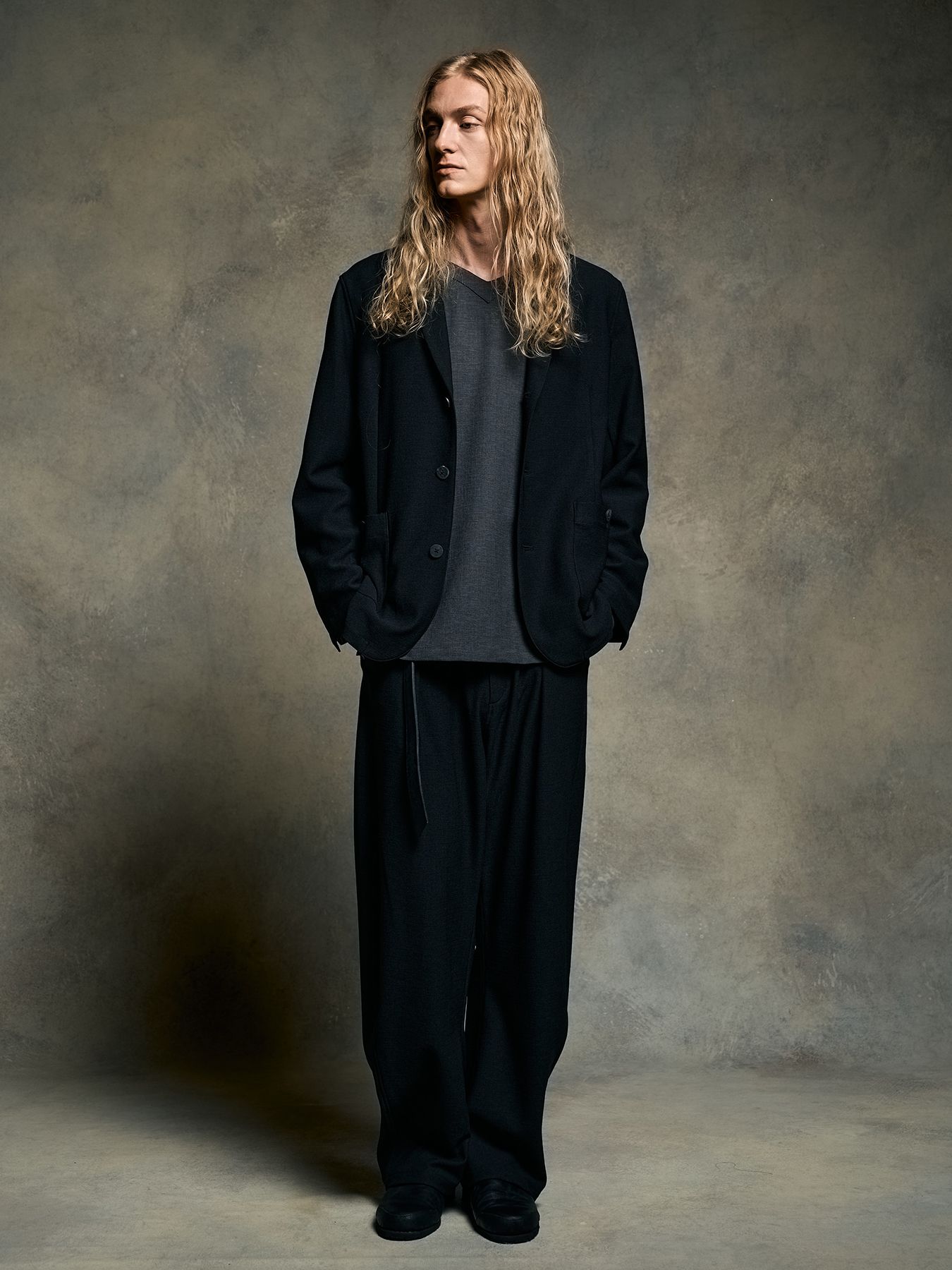 【予約品 9月23日(火) 締切】relax single jacket / リラックスシングルジャケット / ブラック