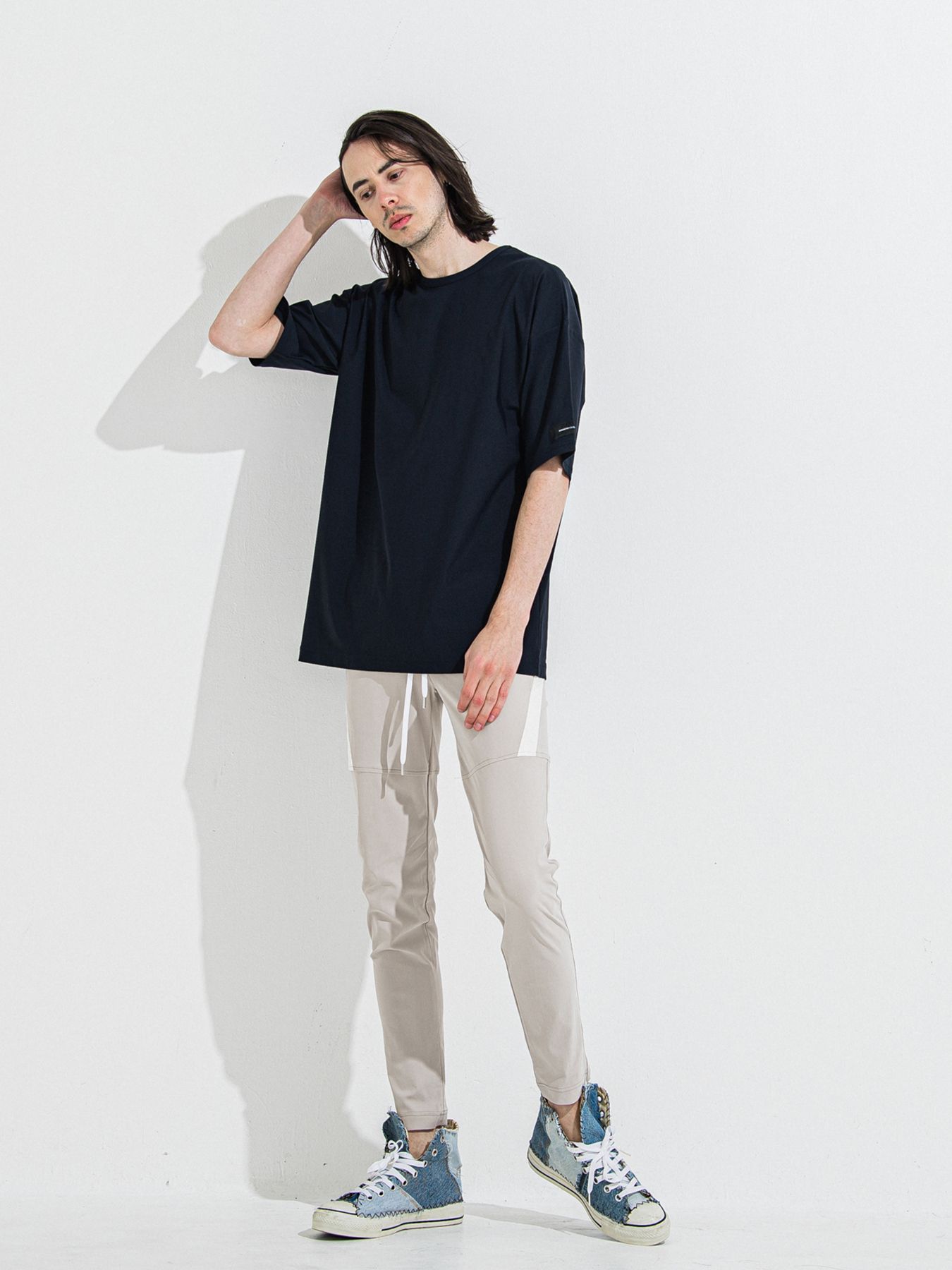 【予約品 】NYLON OVER T /  ナイロンオーバーサイズTシャツ / ネイビー