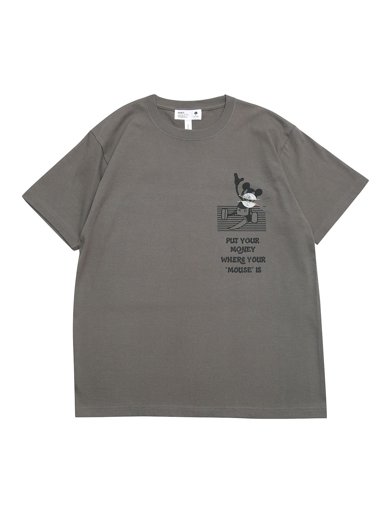 NOT-MOUTH TEE / プリントTシャツ / フェードブラック【QUOLT】