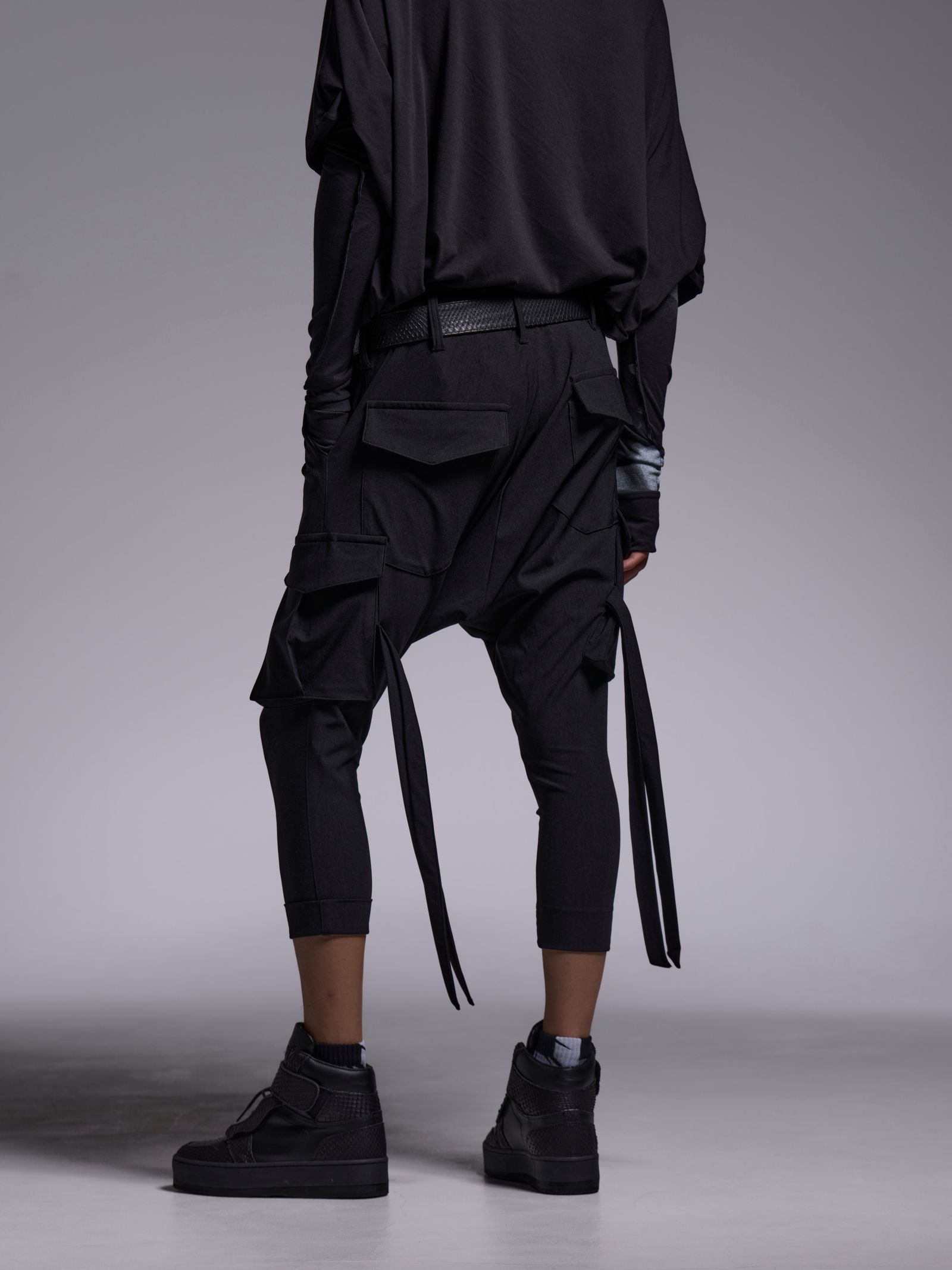 【予約品 1月4日(日) 締切】3/4 Sarrouel Pants / 七部丈 サルエルパンツ / ブラック