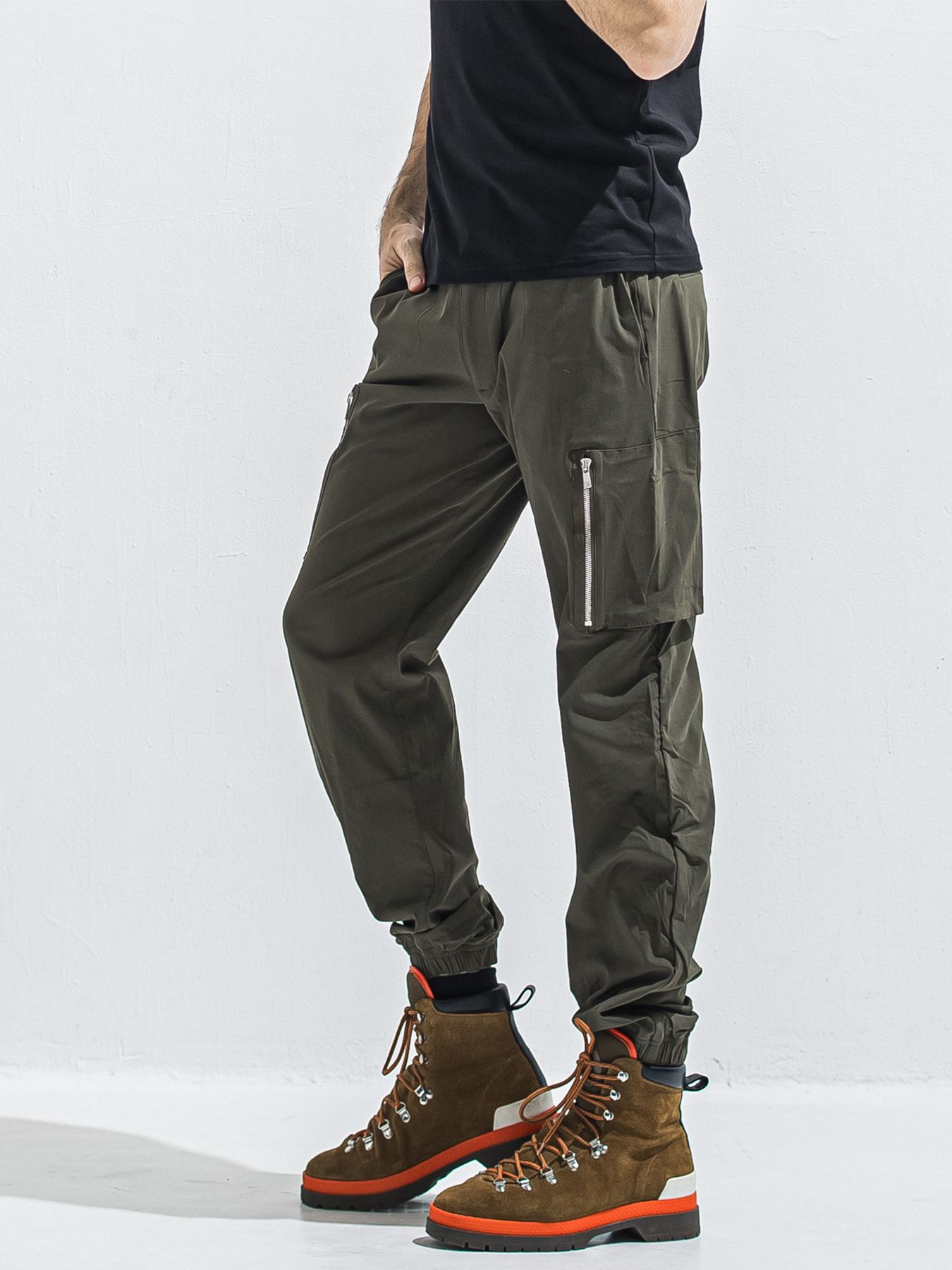 【予約品 2月15日(日) 18:00 締切】DAVID NYLON CARGO PANTS/ ミリタリーナイロンカーゴパンツ / カーキ