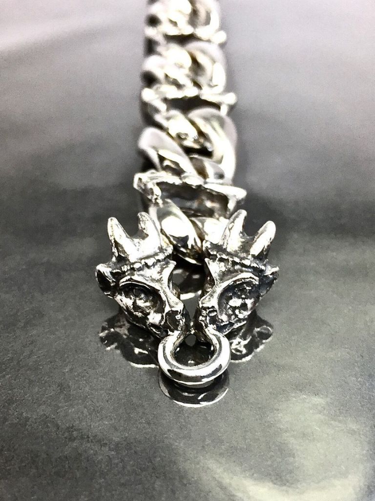 《受注生産》 #1CHAIN BRACELET [WOLF&GARGOYLES] / #1チェーンコンビブレスレット・ウルフ&ガーゴイル 【注文から2-3週間後入荷予定】