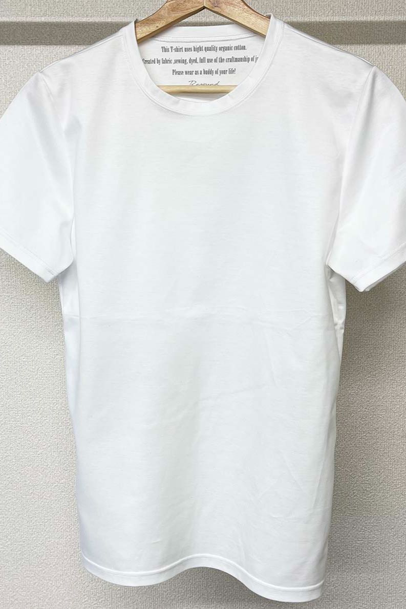 最高級オーガニックコットンTシャツ Finest  BASIC  T/ ホワイト 【RESOUND CLOTHING】