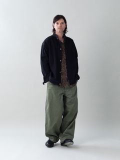 【予約品 5月6日(水) 締切】USN-MIRITARYHERRINGBONE aged / ユーズド加工 ミリタリーパンツ / カーキ