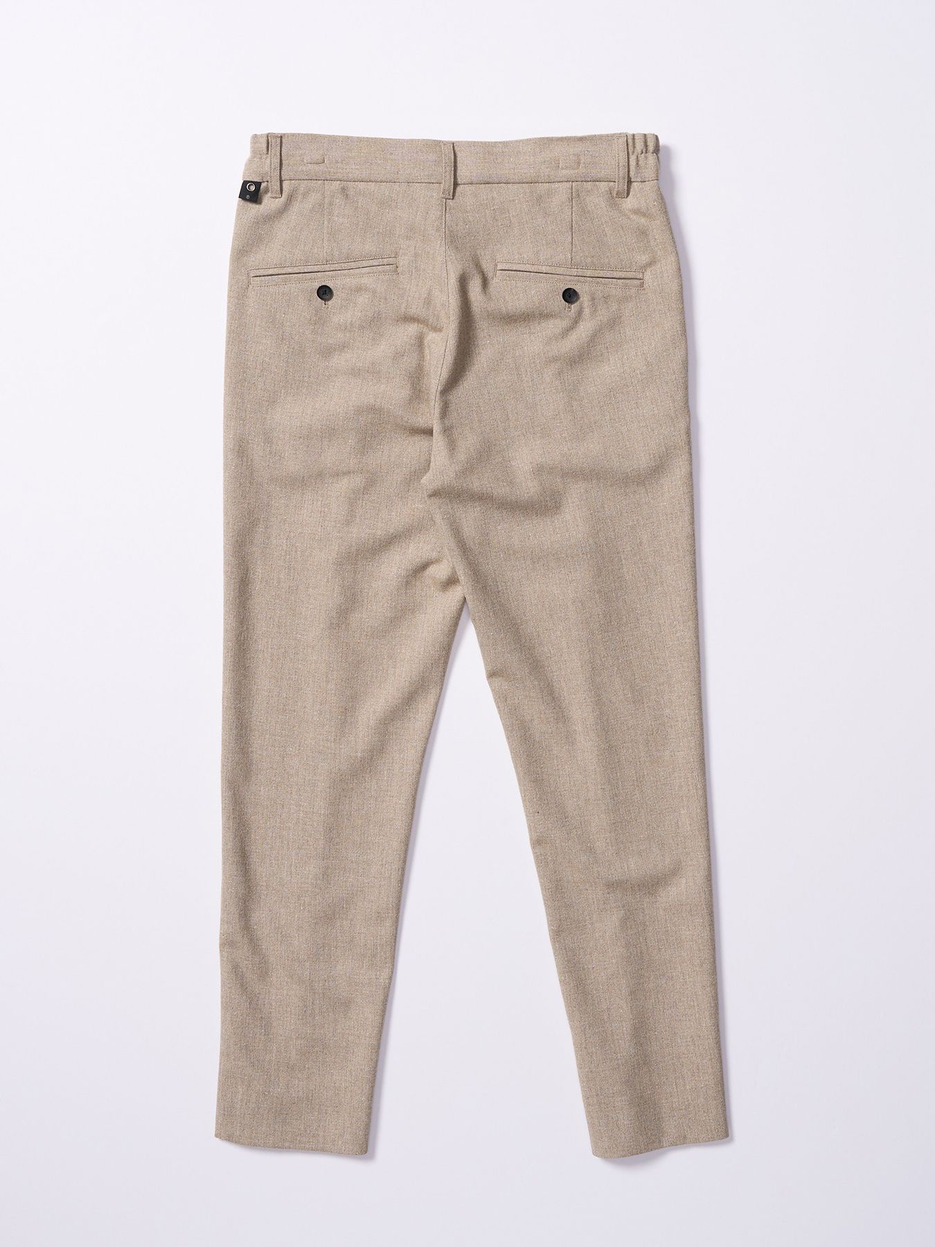 【予約品 4月19日(日) 18時締切】comfort pin-tuck slim slacks / コンフォート ピンタック スリムスラックス / ネイビー
