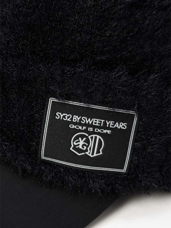 KNIT CAP / つば付ニットキャップ / ブラック【SY32 by SWEET YEARS GOLF】