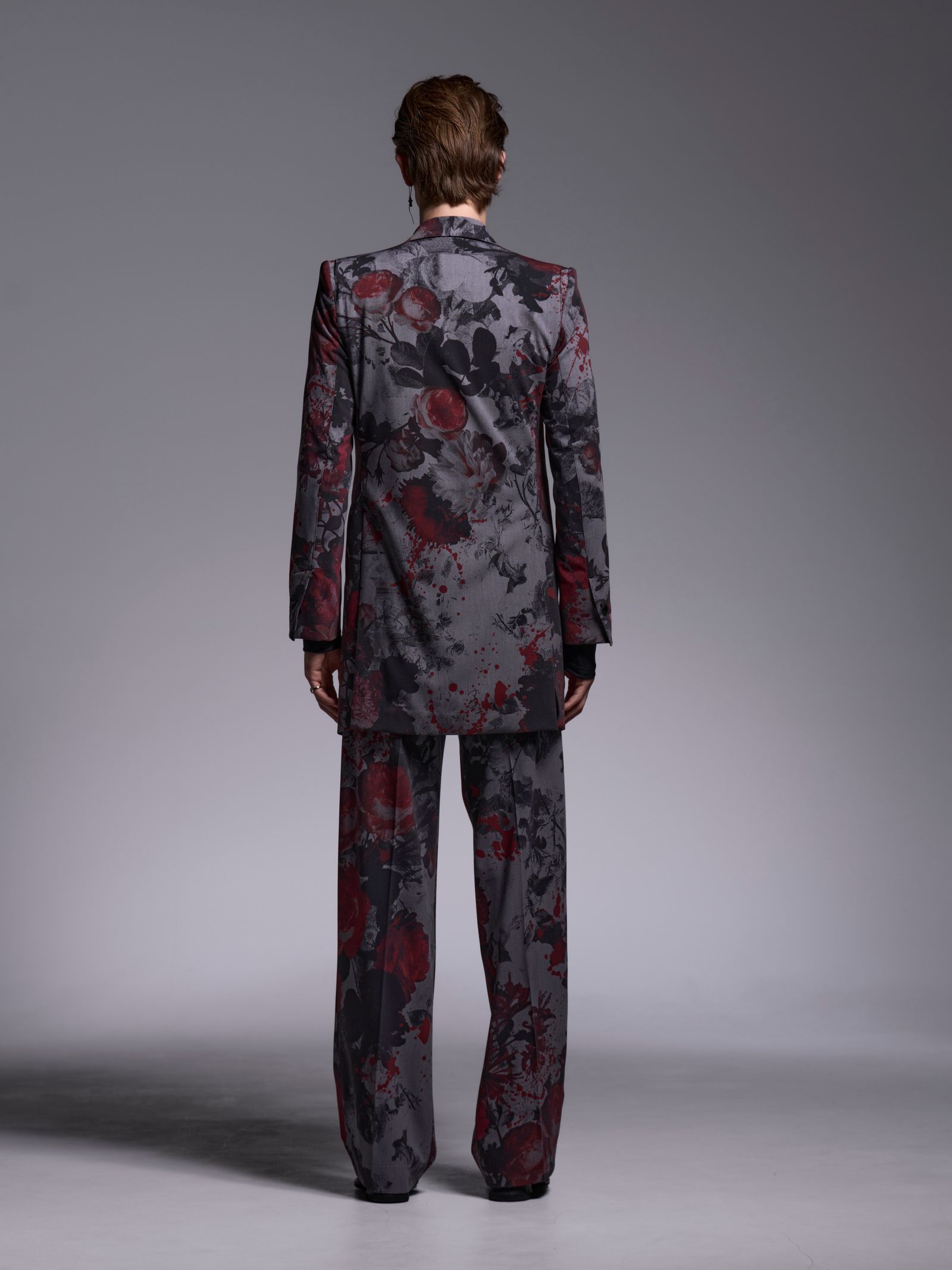 【予約品 1月4日(日) 締切】Wide Slacks / ワイドスラックス / グレーフローラ