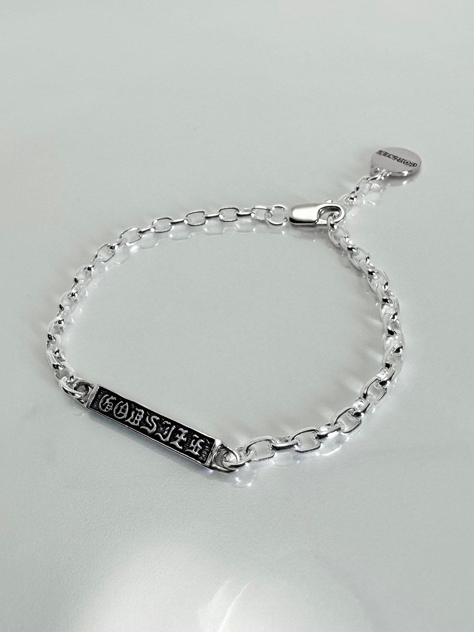 《受注生産》 GODSIZE® I.D. TAG with #2 CHAIN BRACELET with CIRCLE / ゴッドサイズ® I.D.タグ#2チェーンブレスレットウィズサークル 【注文から2-3週間後入荷予定】