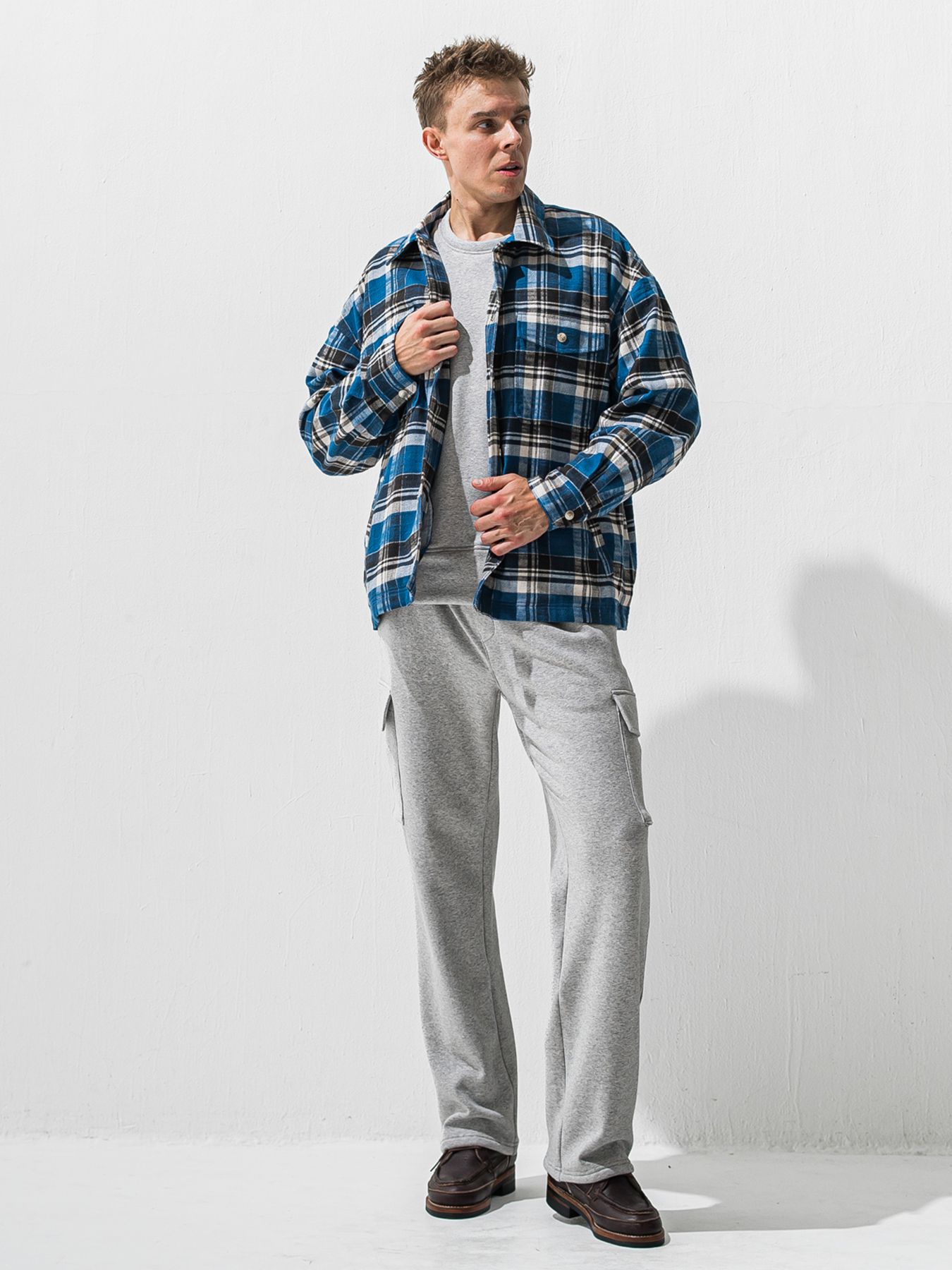 【予約品 9月6日(日) 締切】OLD SLUB CHECK JK / ヴィンテージ ネルジャケット / ブルー