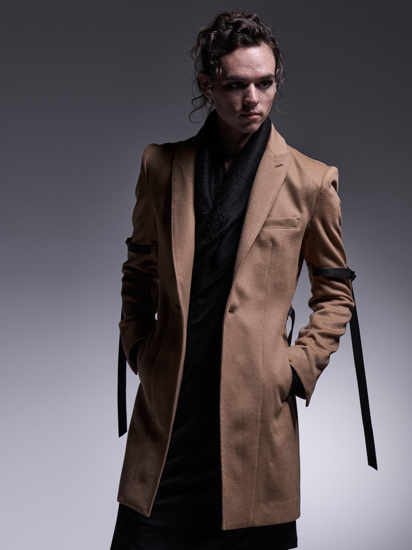 【予約品 7月13日(日) 締切】Belted Peaked Jacket / ベルテッドピークドラペルジャケット / キャメル