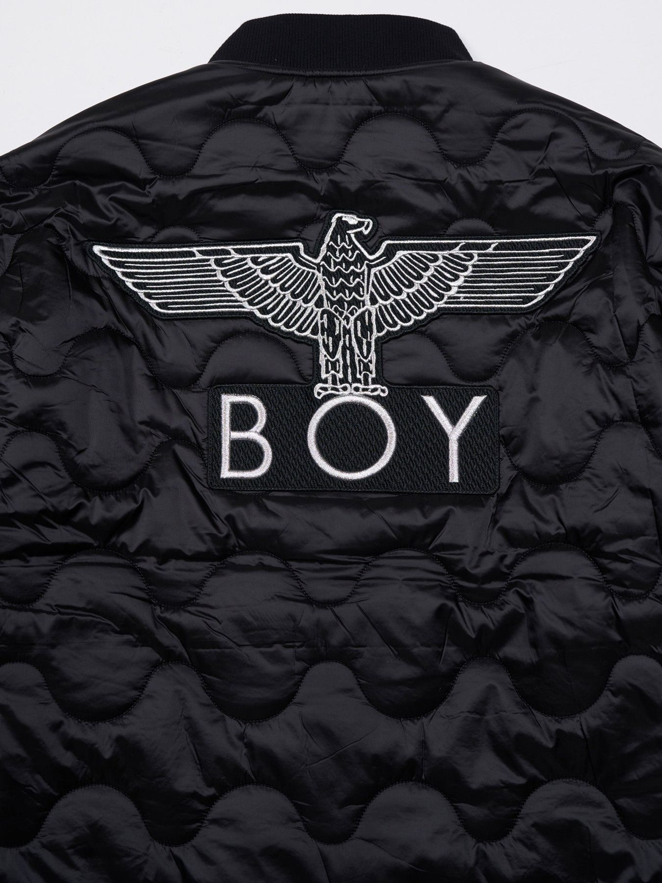 EAGLE EMBROIDERY PATCH QILT SHORT BLOUSON / ショートブルゾン / ブラック