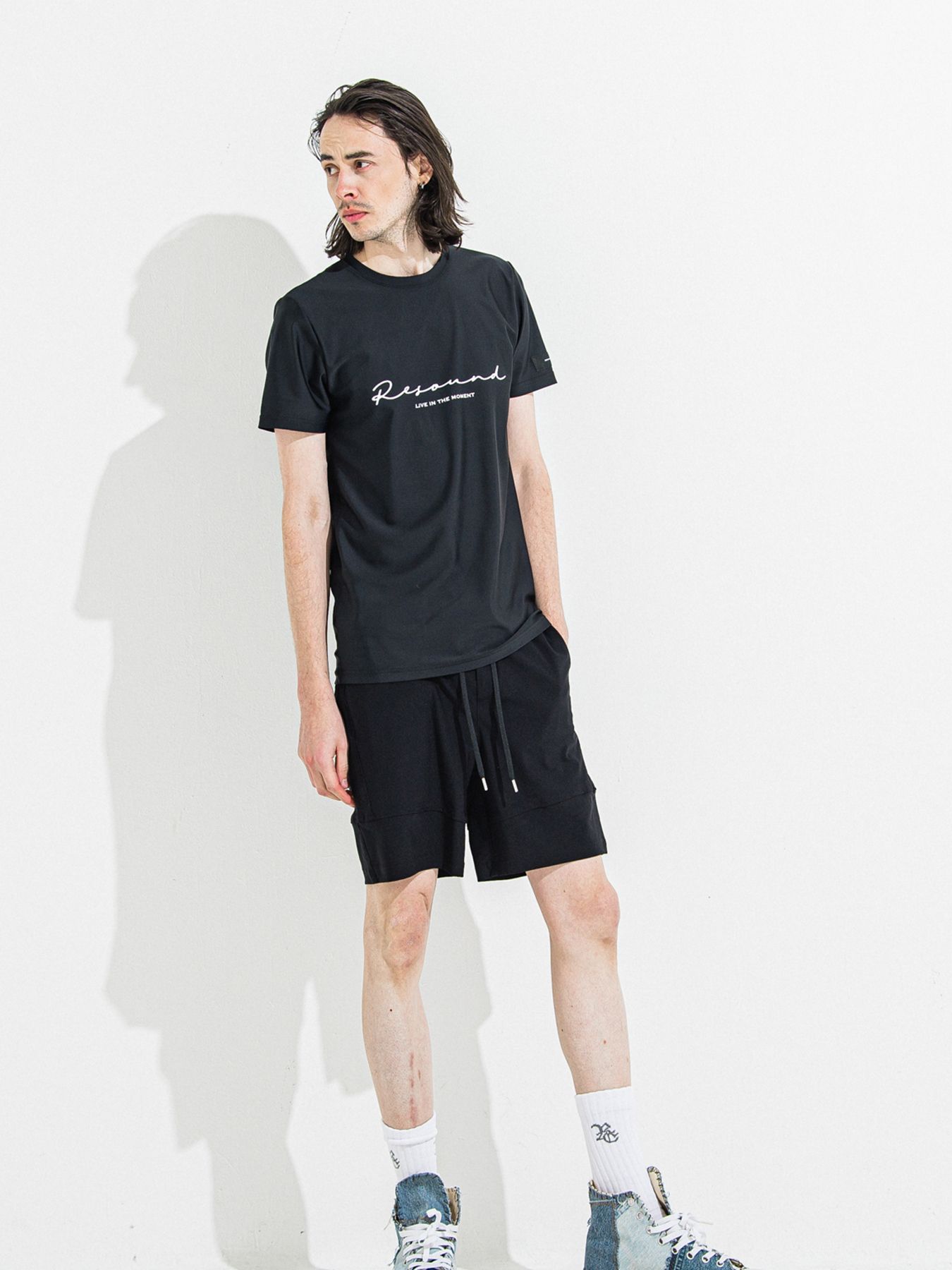 【予約品 】HANDWRITING RASH BASIC T / ラッシュガード ハンドライティングTシャツ / ブラック