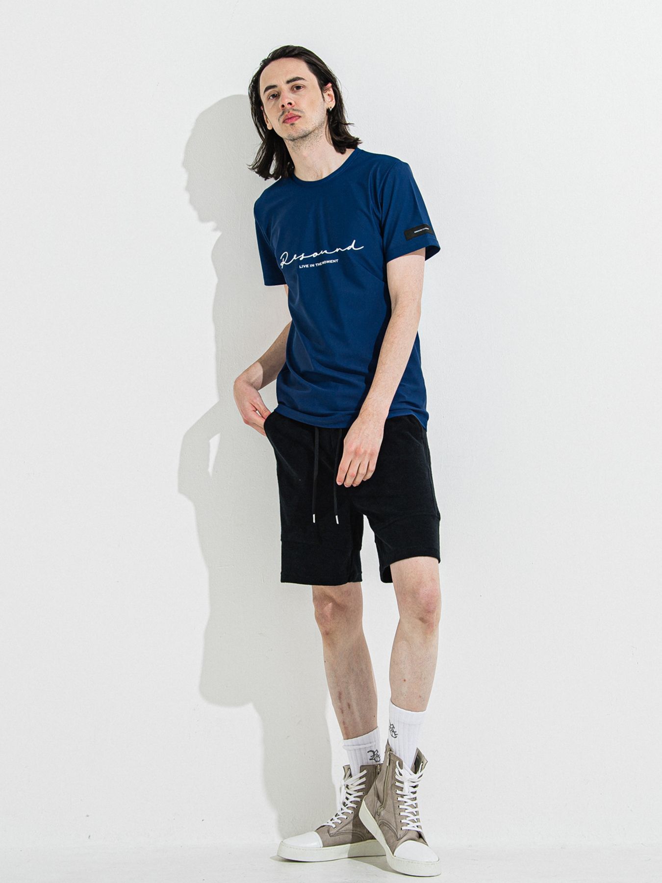 【予約品 】HANDWRITING RASH BASIC T / ラッシュガード ハンドライティングTシャツ / ネイビー
