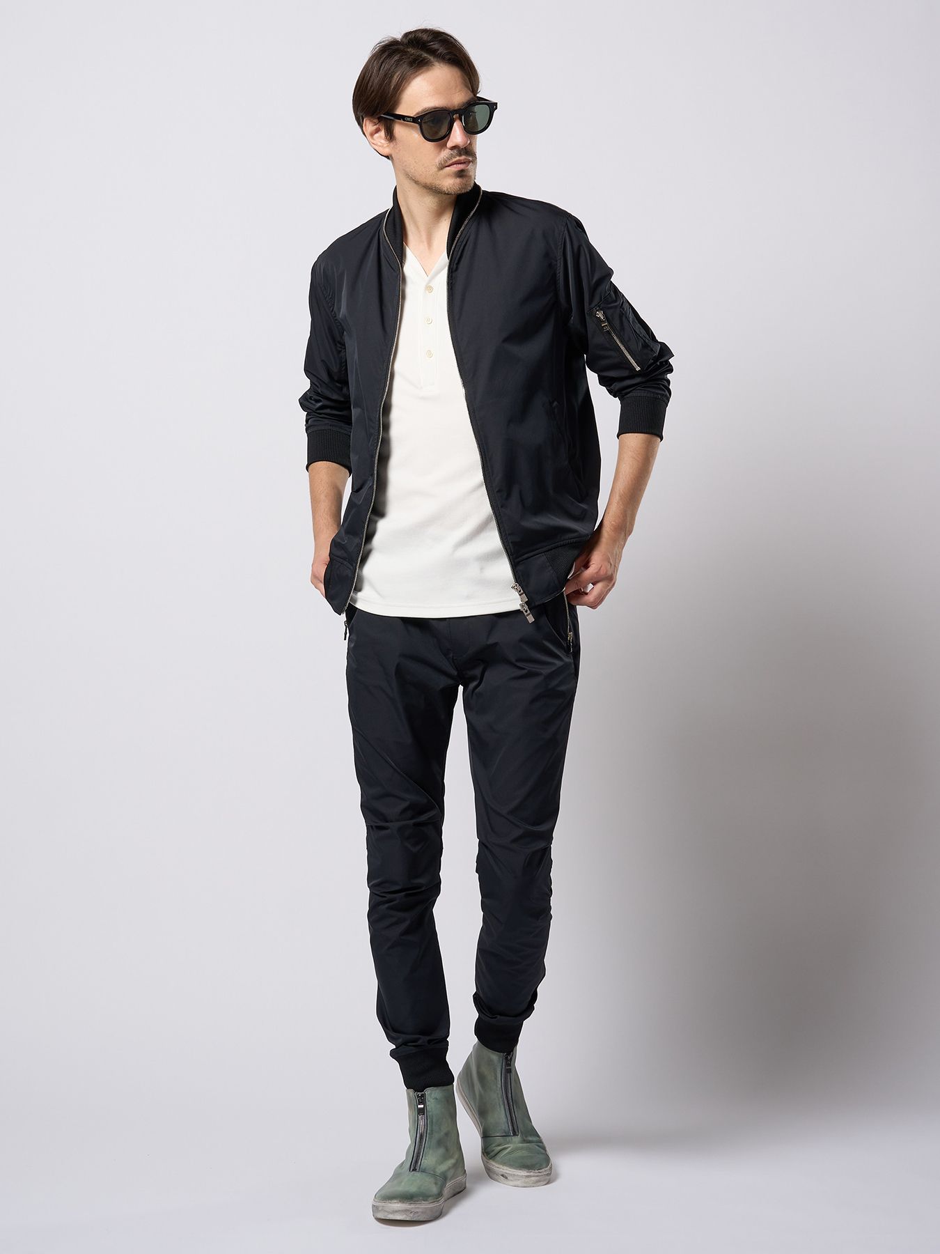 【予約品 9月23日(火) 締切】tuck rib pants / タックリブパンツ / ブラック