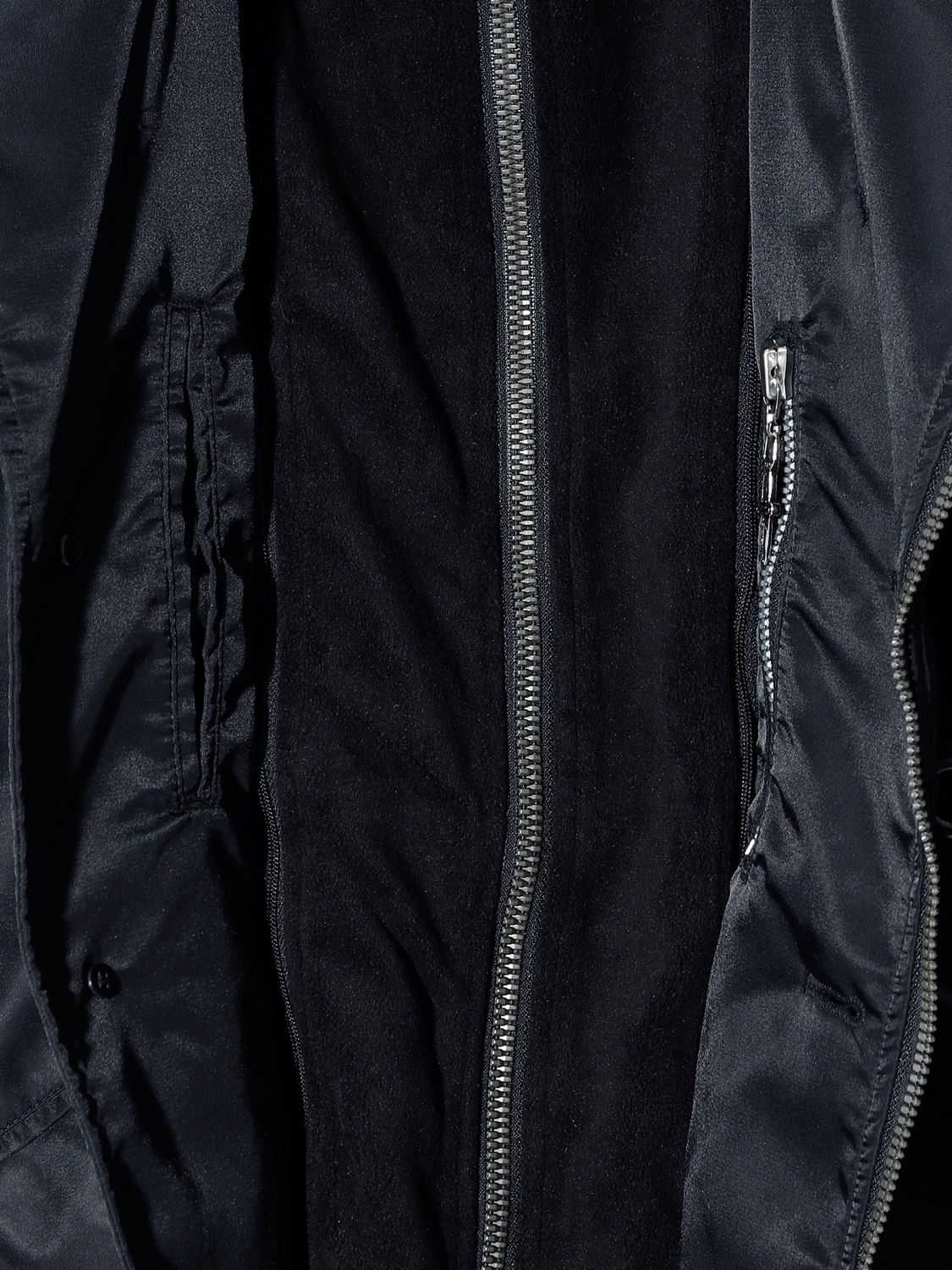 【予約品】  FAKE LAYERED NYLON JK w/HOOD / ナイロンジャケット / BLACK / 即納