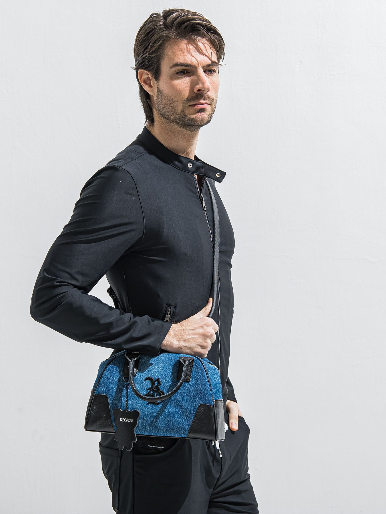 【予約品 9月6日(日) 締切】DECADEコラボ DENIM MINI BOSTON BAG / デニムボストンバッグ / デニム