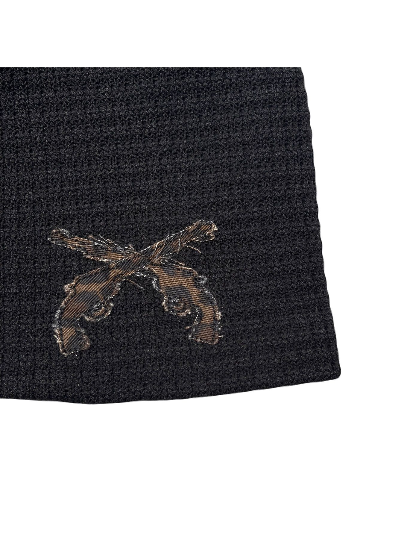 【予約品 3月9日(月) 18:00 締切】LEOPARD PATCH BEANIE / レオパードパッチ ビッグワッフルビーニー / ブラック