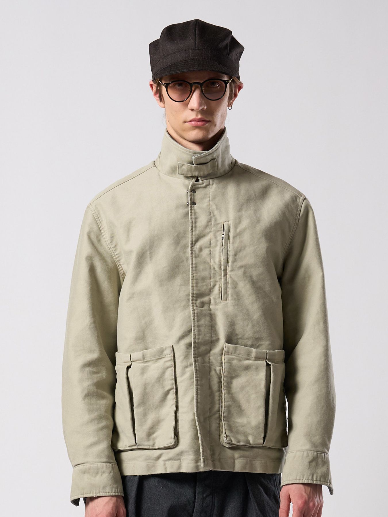【予約品 4月19日(日) 18時締切】heavy moleskin short coverall jacket / ヘビーモールスキン ショートカバーオールジャケット / ライトカーキ
