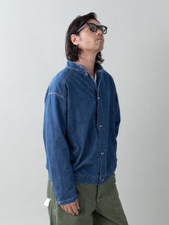【予約品 5月27日(水) 締切】BOURGERON-DENIMJACKET aged / エイジド加工 ライトオンスデニム シャツジャケット / インディゴ