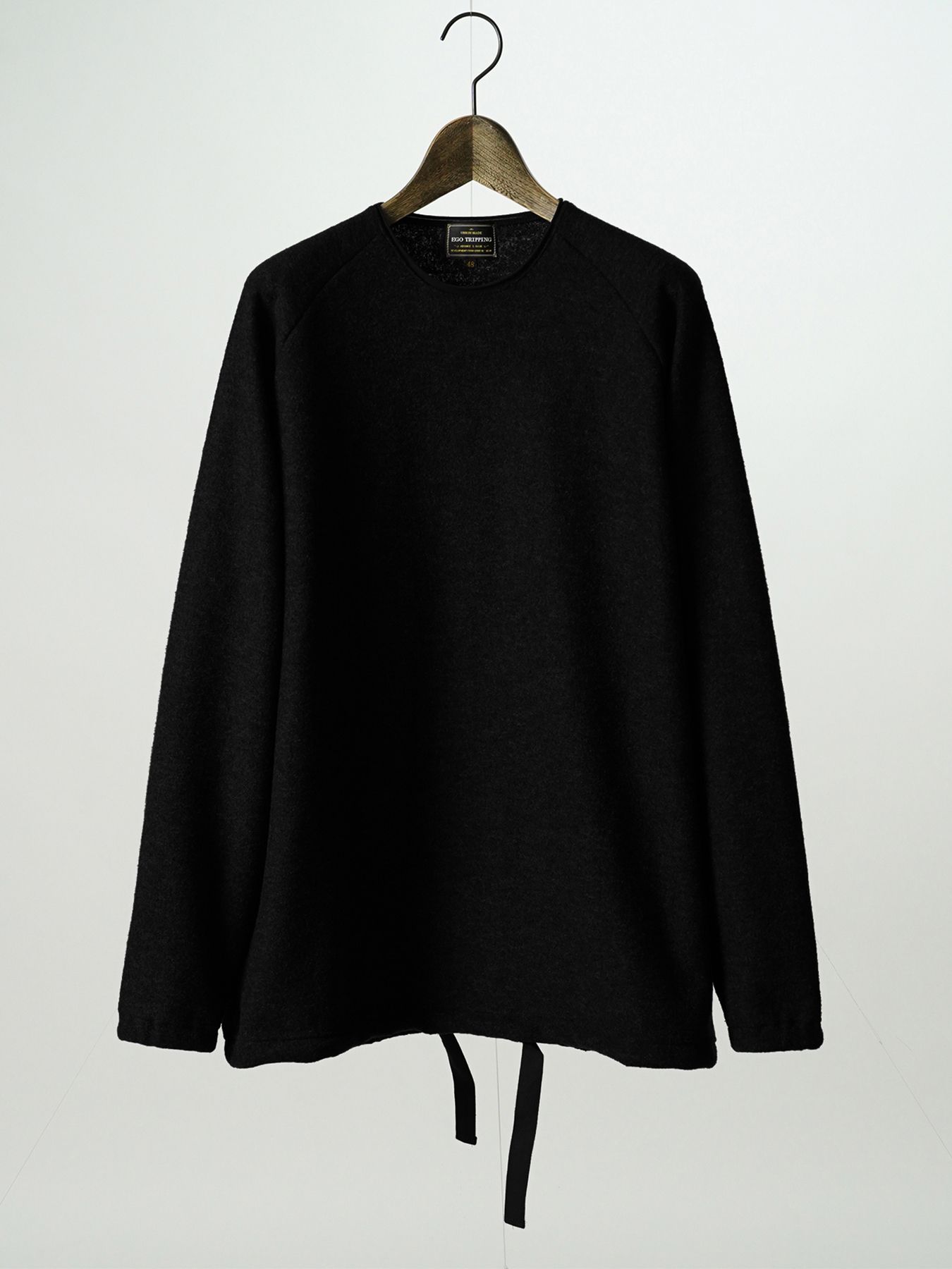 【予約品 7月5日(日) 締切】KNAP TOP / ブークレーウールTシャツ / ブラック