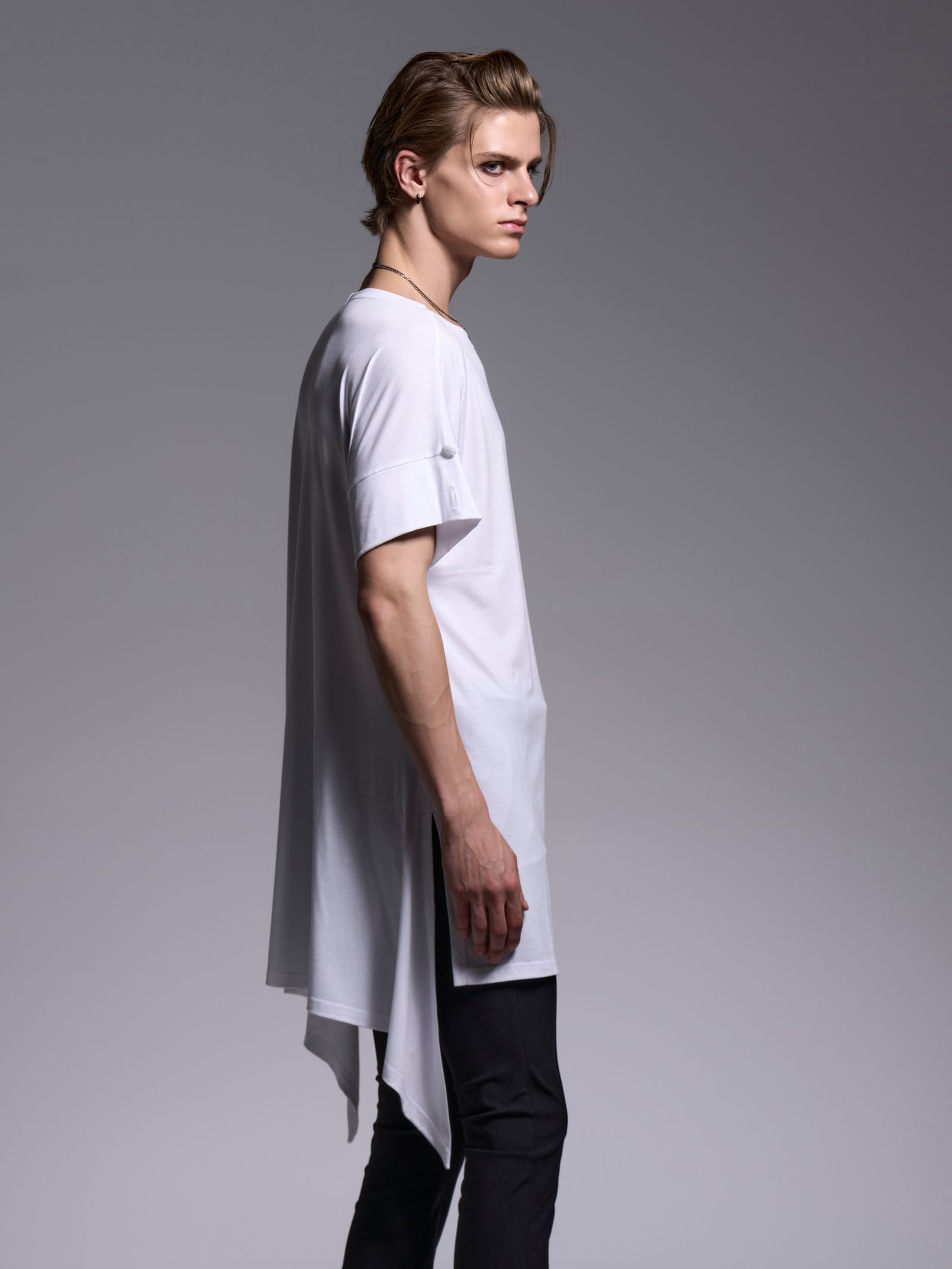 【予約品 1月4日(日) 締切】Boat Neck Flare-T / ボートネック フレアTシャツ / ホワイト