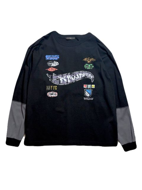 【予約品】INKJET PRINT SWAET / インクジェットプリント スウェット / ブラック