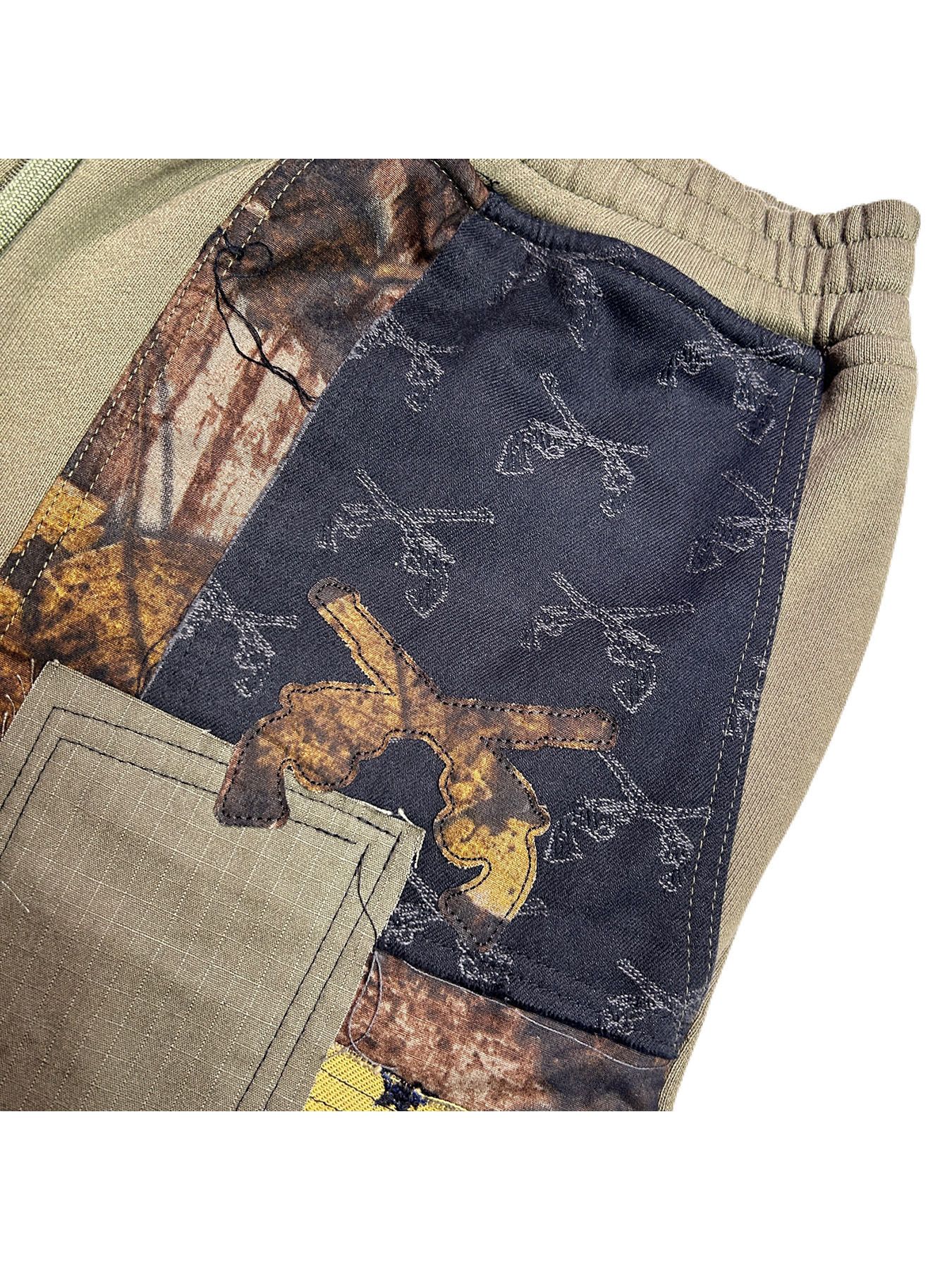 【予約品 8月10日(日) 締切 】PATCH WORK SHORTS / パッチワーク ショーツ / カーキ
