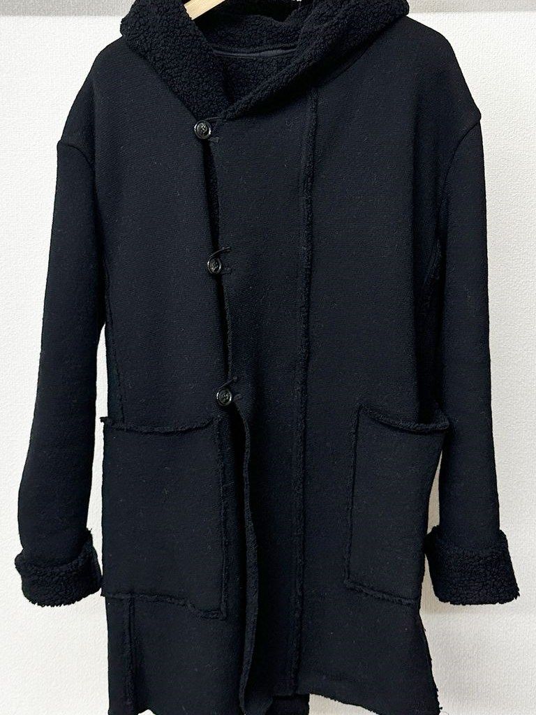 BOA Hoodie coat / ウールボアコート / ブラック 【RESOUND CLOTHING】 RC30-C-007