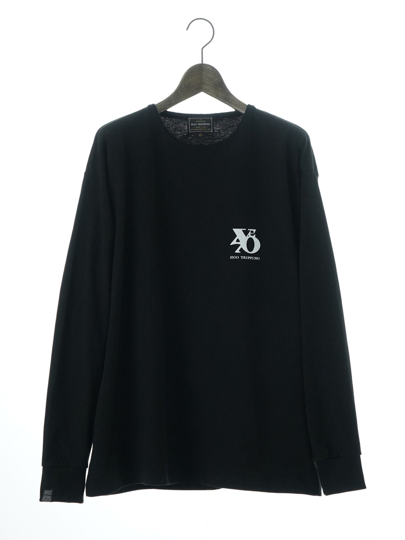 【予約品 10月26日(日) 締切】PRINTTEE-B long / ロゴプリントカットソー / BLACK