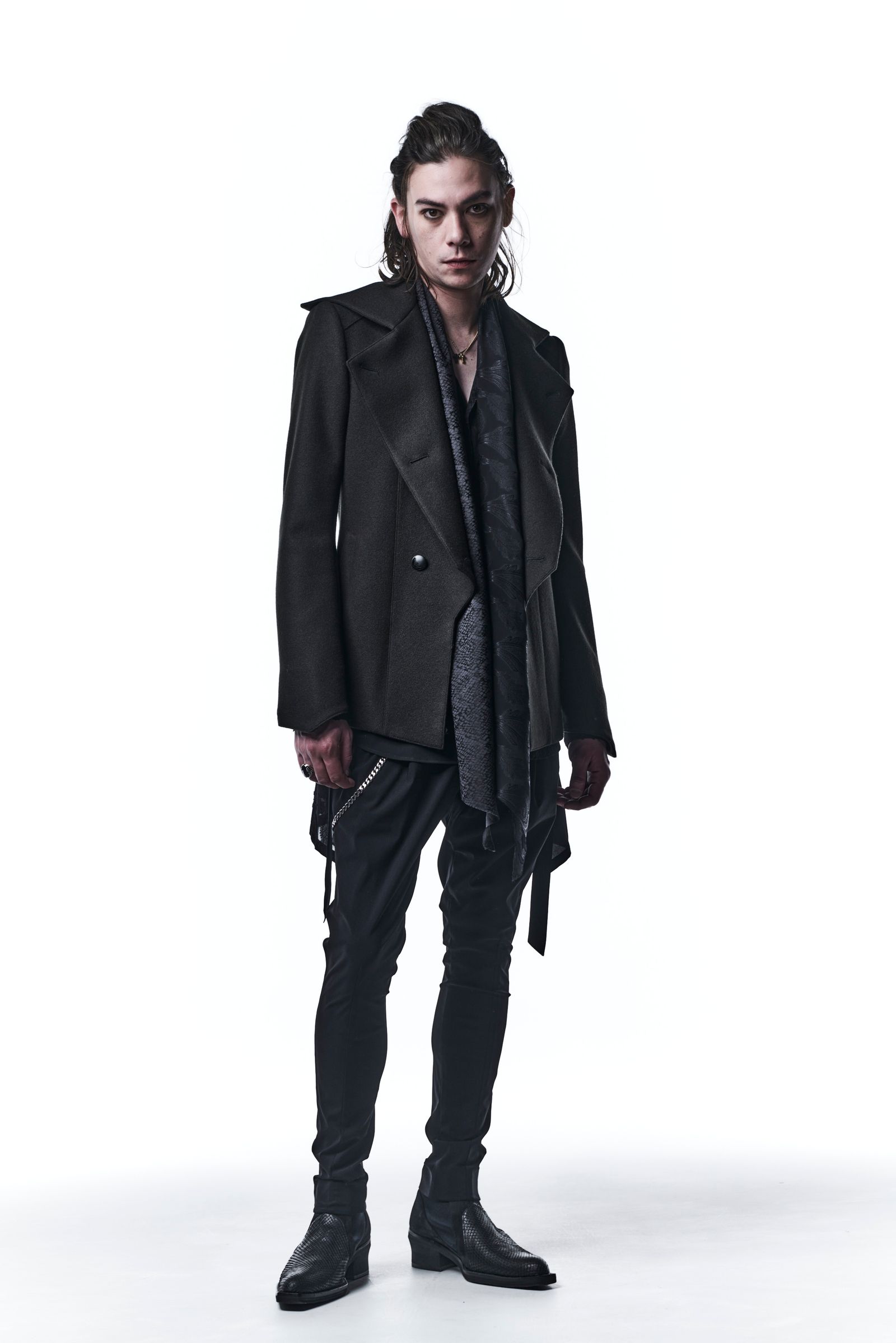 《予約品》 NapoleonJacket ジャケット KnitMelton / Black 【kiryuyrik】 10月入荷予定