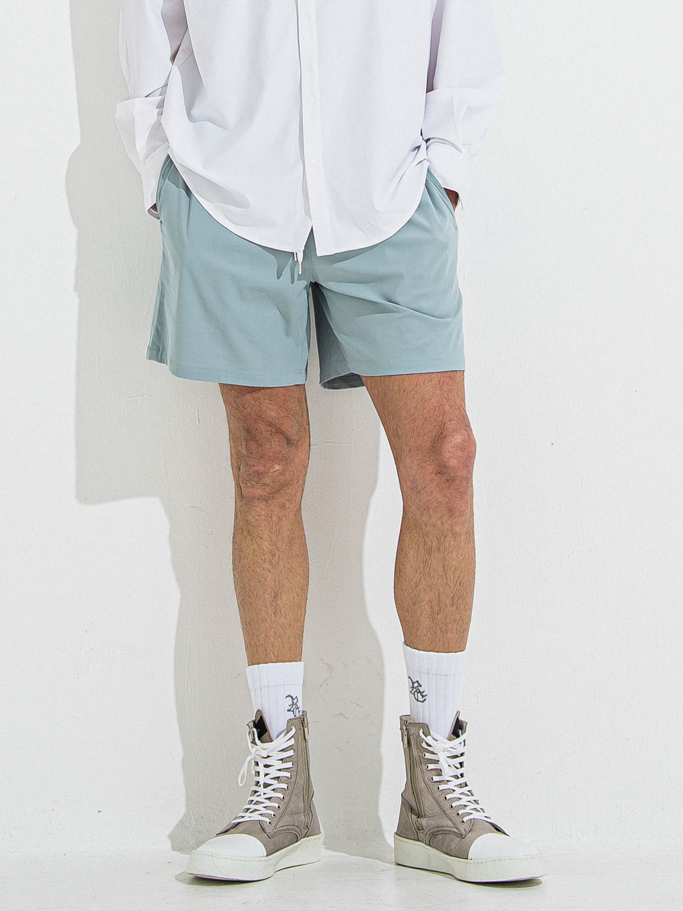 【予約品 】TV NYLON SHORTS / ティーヴィーナイロンショーツ / アクア