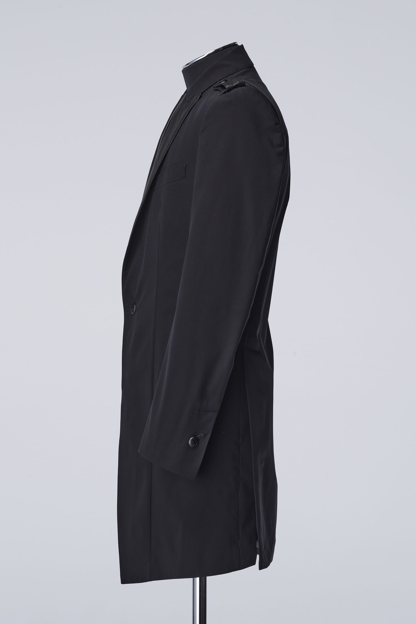 Recycled PEs Leather Combi Jacket  / Black 【THE ONENESS】