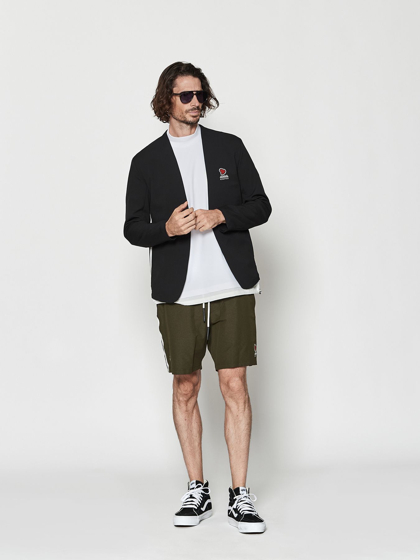 【予約品 10月9日(木) 締切】muta sweet no collar jacket / ノーカラージャケット / ブラック【Acanthus × muta MARINE】