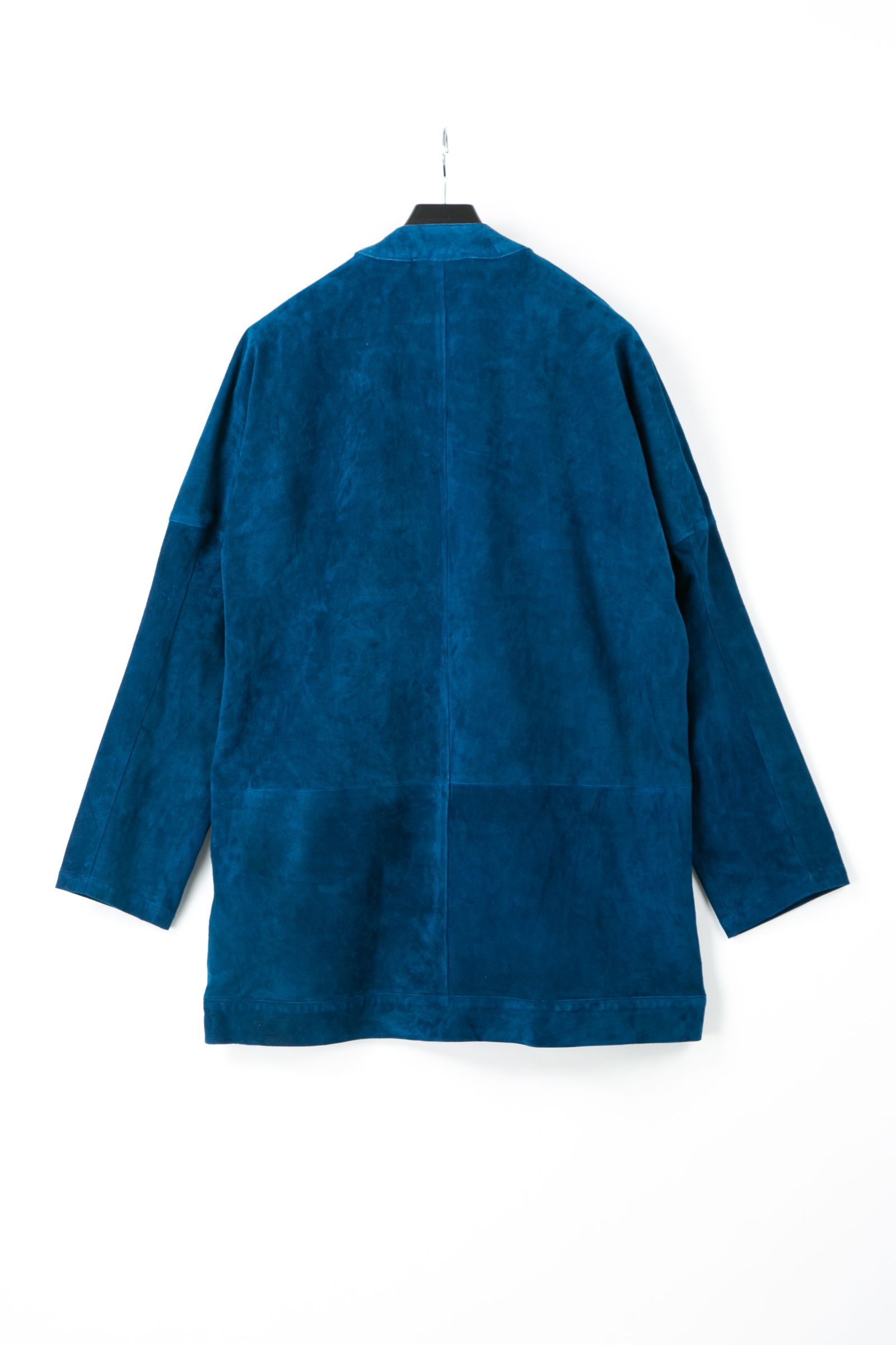 【予約品】 地生カーフスエード "KURT" オーバーカーディガン / BLUE 【STRUM】 《2月中~2月下 入荷予定》