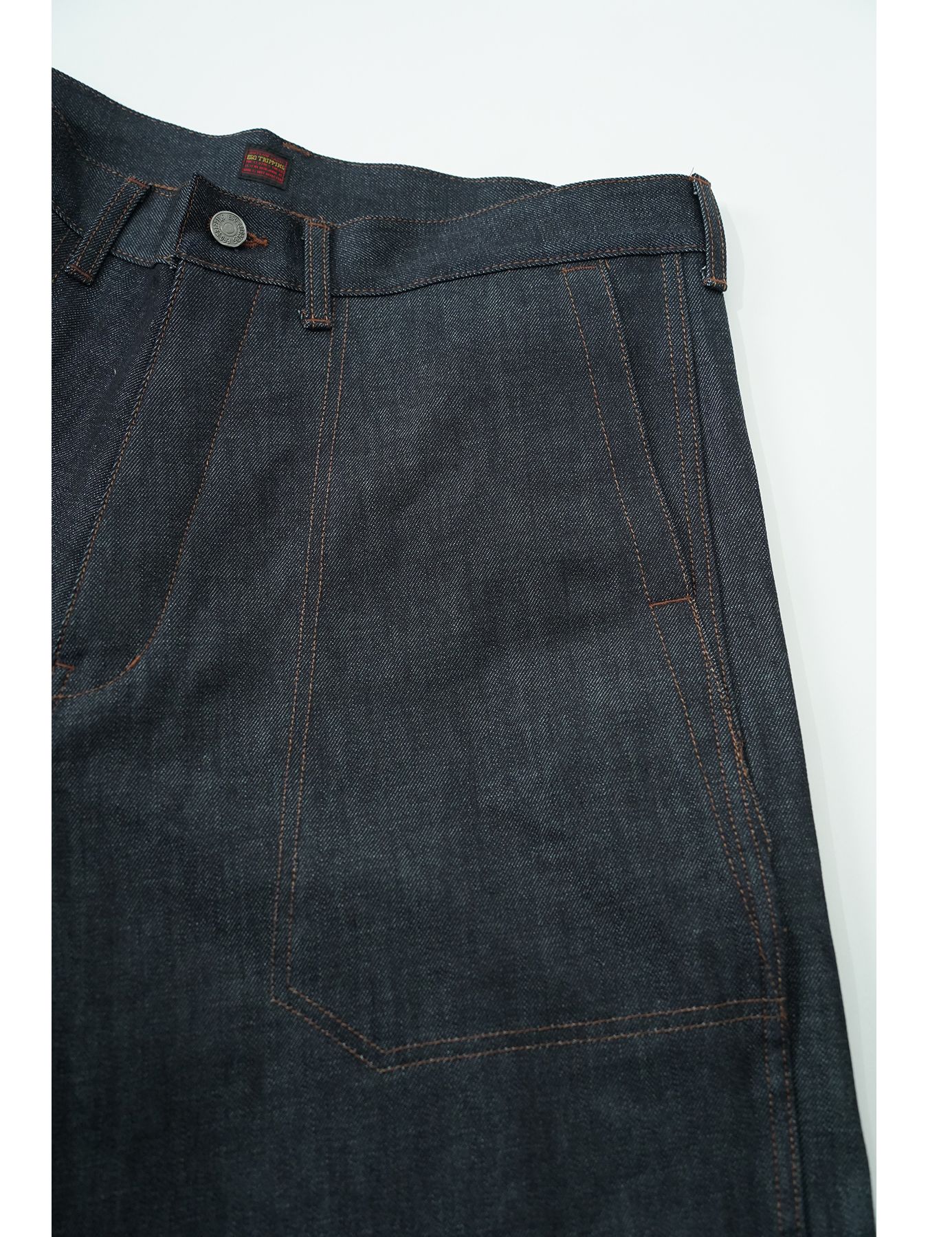 【予約品 5月6日(水) 締切】USN-DENIMTROUSERS / デニムミリタリーパンツ / インディゴ × 金茶ステッチ