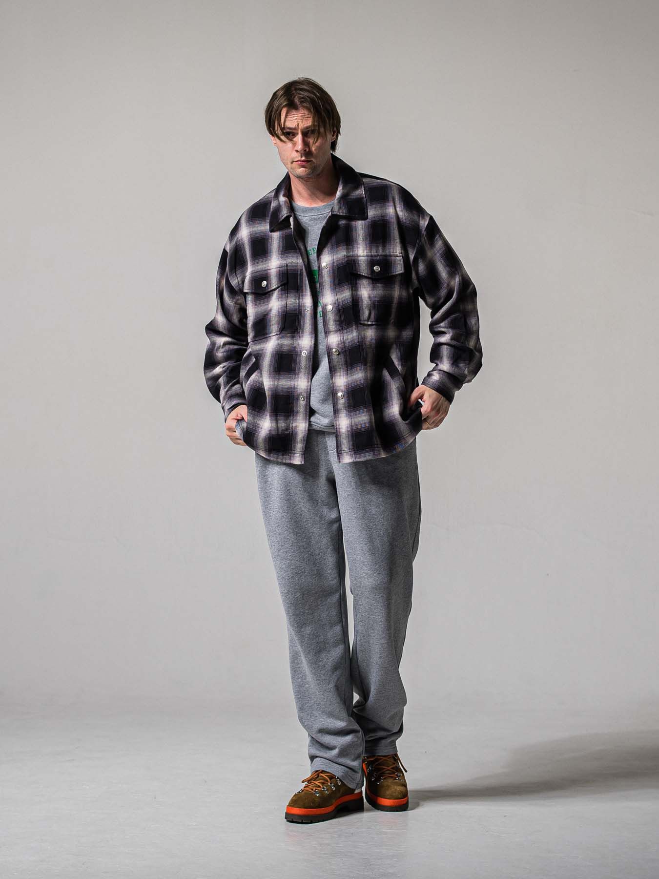 【予約品 11月16日(日) 締切】50s CHECK JK / オンブレチェック シャツジャケット / ブラック