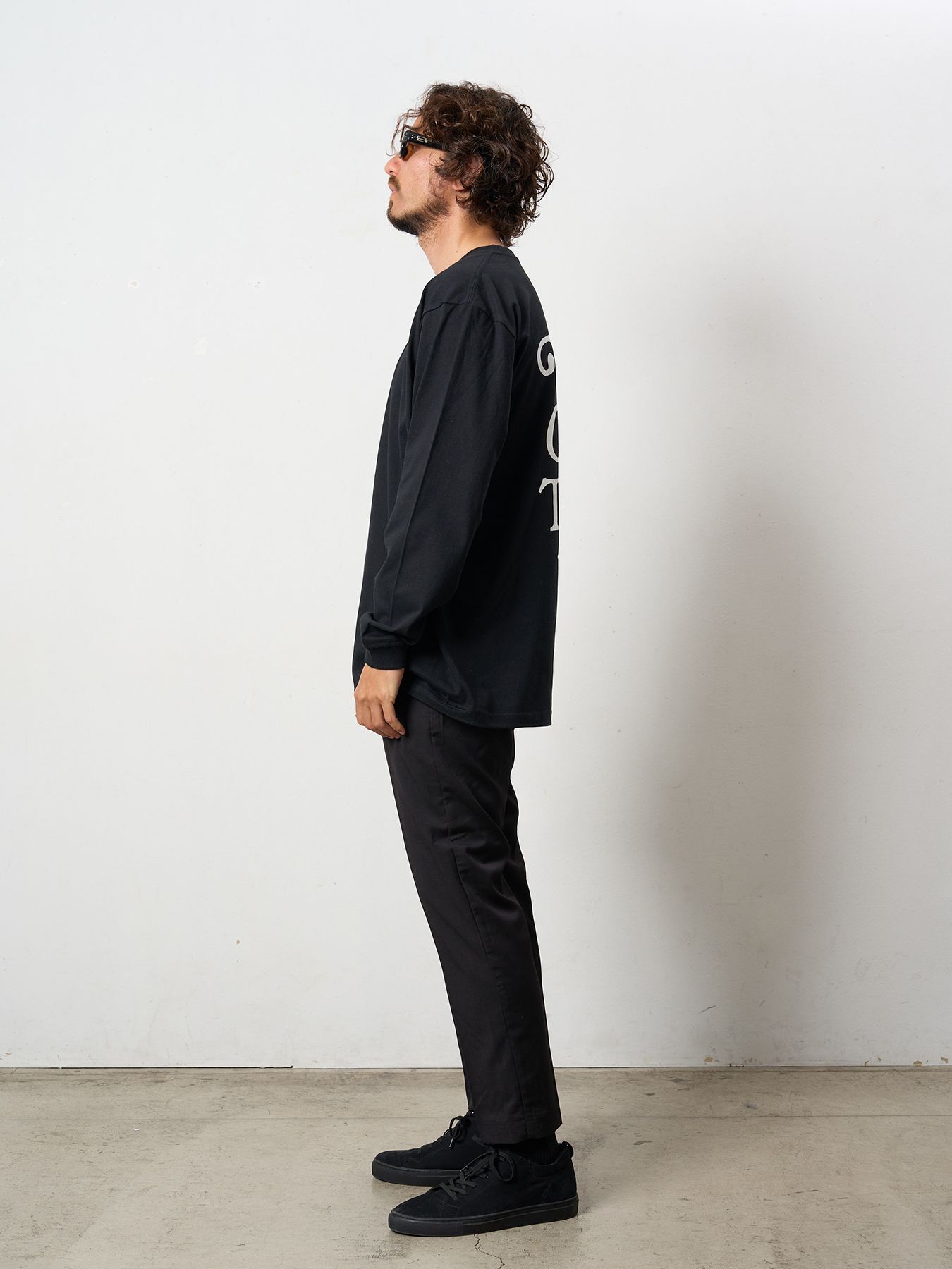 5.6ozコットン天竺 YOU GOT THIS シークインLS Tシャツ / ブラック