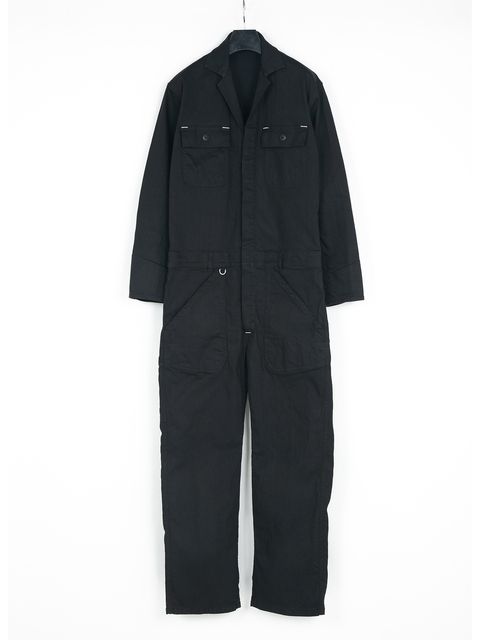 【予約品 10月13日(月) 締切】10oz Organic Cotton Stretch Denim Engineer Coverall / 10oz オーガニックコットン ストレッチデニム エンジニア カバーオール / Over Drive / ブラック（ワンウォッシュ）