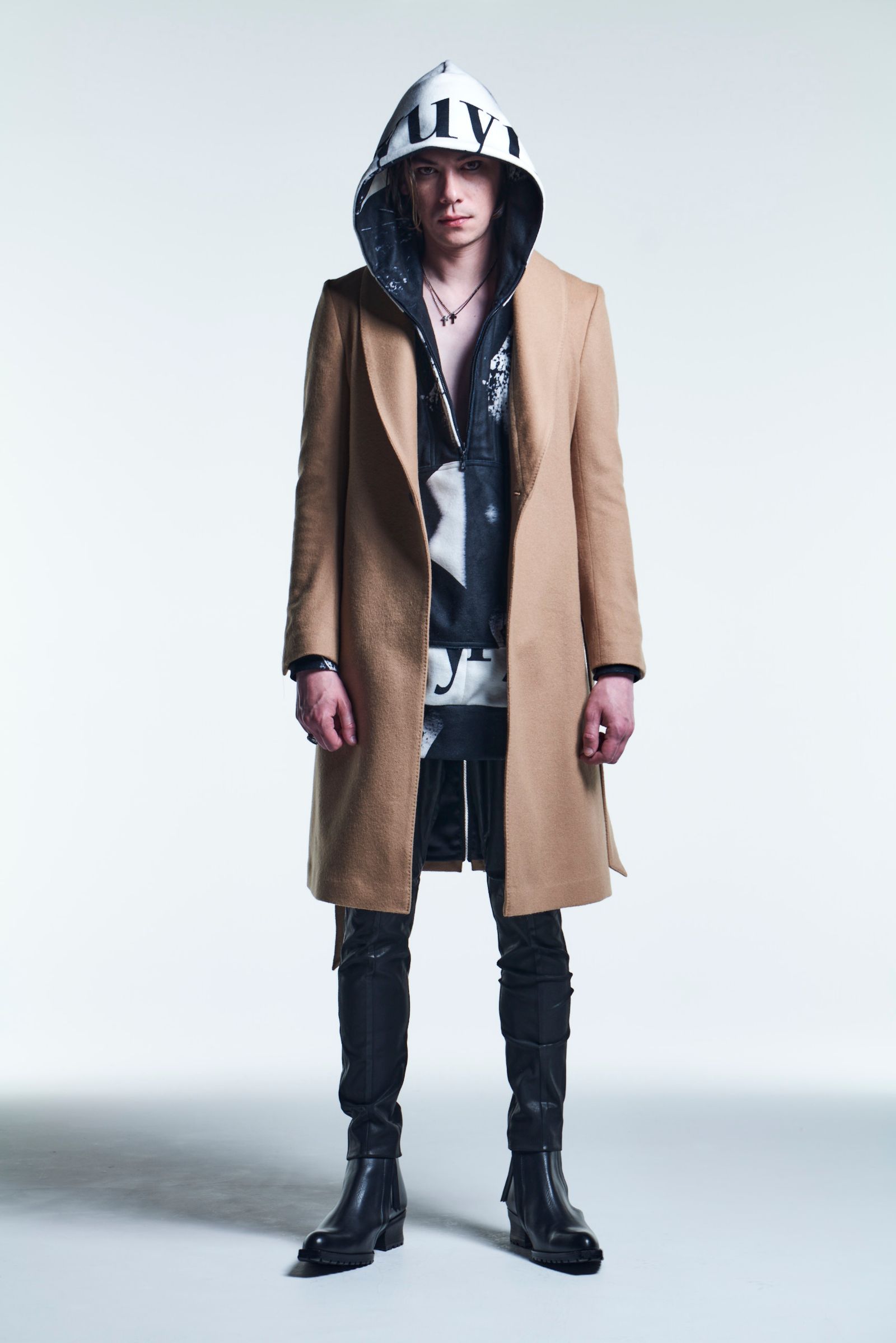 《予約品》 ZippHoodie InkJetFleece / Black&White 【kiryuyrik】 9月入荷予定