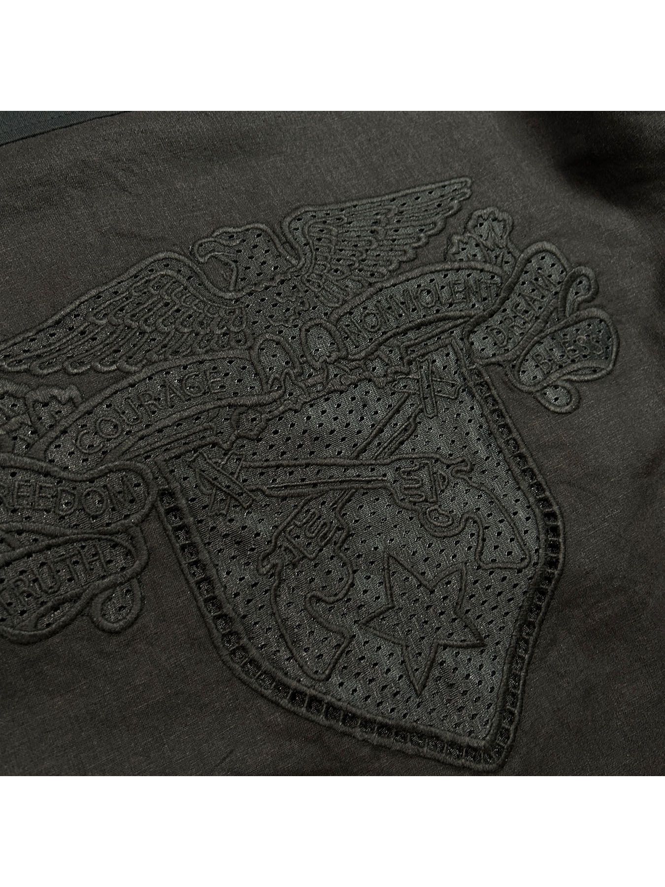 【予約品 8月10日(日) 締切 】EAGLE EMB S/S T / イーグルエンボス Tシャツ / 刺繍 ブラック