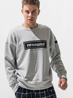 【予約品 9月6日(日) 締切】BOX VELOURS FLEECE DROP TRAINER / ボックスロゴ 裏起毛 ルーズトレーナー / グレー